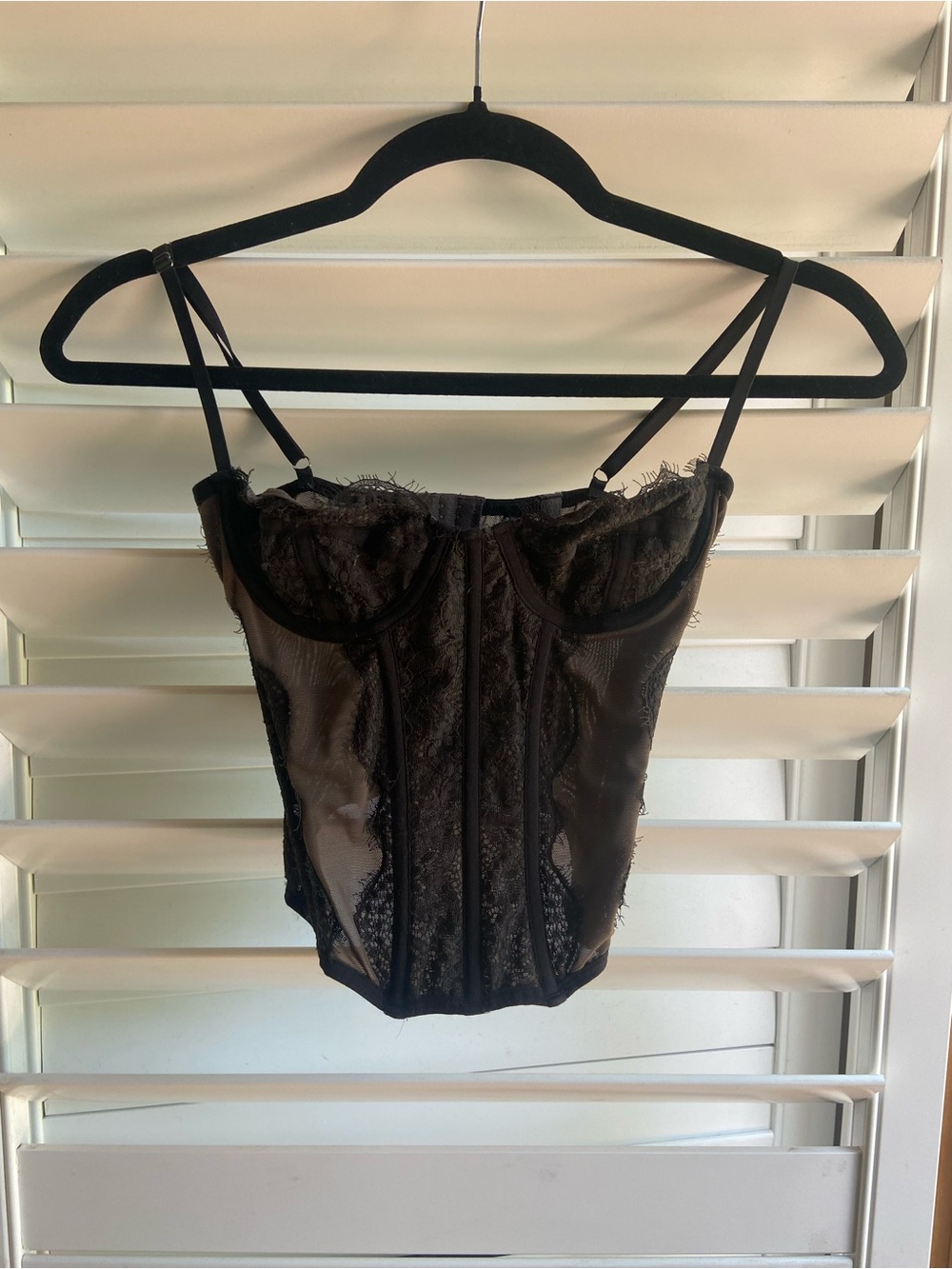 Urban Outfitters Black Mesh Lace Bralette Top